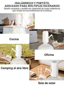 Dispensador de agua portátil recargable por USB-C,Mini bomba de agua eléctrica plegable automática y de varios engranajes,Bomba de Agua Recargable USB de Fácil Dispensación,Compatible con Botellas de 4.5-18.9 L, Perfecta para Camping y Uso Doméstico. - Multicolor - Ver 11