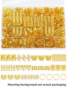 70/220Pcs Hair Beads Hair Cuffs Braiding Hair Rings Alloy Hair Charms For Loc Braids Hair Adjustable Metal Braid Hair Jewelry Hair Accessories