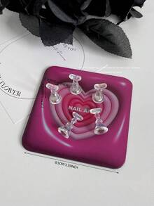 Decoraciones de arte de uñas, cruzada de alta demanda de mariposas, corazones y formas geométricas de colores con base metálica magnética, soporte de exhibición de arte de uñas coreano, accesorios de fotografía, manualidades DIY