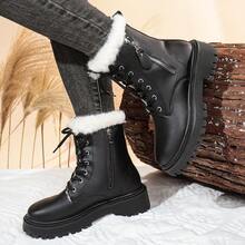 2025 Neuankömmling thermisch gefütterte modische rutschfeste Damen Stiefel bis zur Mitte des Wades