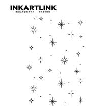 INKARTLINK Starry Sky Glitter Temporary Tattoos, Waterproof Long-Lasting 1-2 Weeks, Authentic Tattoo Look, Niche Design, Juice Tattoo Style, Plant Inspired Tattoos, Dark Feather Pen Inspired, Heart-Touching Tattoos - Black - View 3