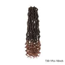 10-36 Inch Goddess New Faux Locs Crochet Hair 7 Packs Pre-Looped Long Soft Locs Crochet Braids Hair With Curly Ends Natural Black Synthetic Nu Locs Braiding Hair For Women - Multicolor - View 16