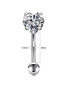 CIZME 1PC Cartilage Earrings For Women Men 16G Stainless Steel Silver Earring Rook Piercing Jewelry Curved Barbell Helix Daith Earrings Spiral Twisted Stud Earrings Butterfly Moon Star Flower Ear Piercing Jewellery For Helix Cartilage Tragus For Woman Man Daily Wear Woman Gift