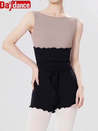 Daydance Women Ballet Dance Pants Adult Knitted Waist Protection Shorts Dance Training Sport Jogging Pants Ballerina Dance Trousers