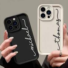 1 Stück personalisierter Silikonlinsen-Schutzhandy-Hülle mit individuellem Muster, geeignet für Apple 17, 16, 15, 14, 13, 12, 11 Pro Max Serie, Katze, Blumen, leuchtendes Pink, burgunderrot, Mode, farbig, passende Handyhülle, einfach personalisiert, einzigartig, geeignet als Geburtstags-, Feiertags-, Vatertags-, Erntedank-, Halloween-, Weihnachtsgeschenk für Freunde, Familie, Freundin