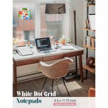 Bloc de notas punteados de 8 - 12x 11, paquete de 3, papel de diario de puntos 8.5x 11, tamao de letra, bloc de notas de rejilla punteada para planificacin de diario, 70 g de papel, notas - inicial - Ver 8