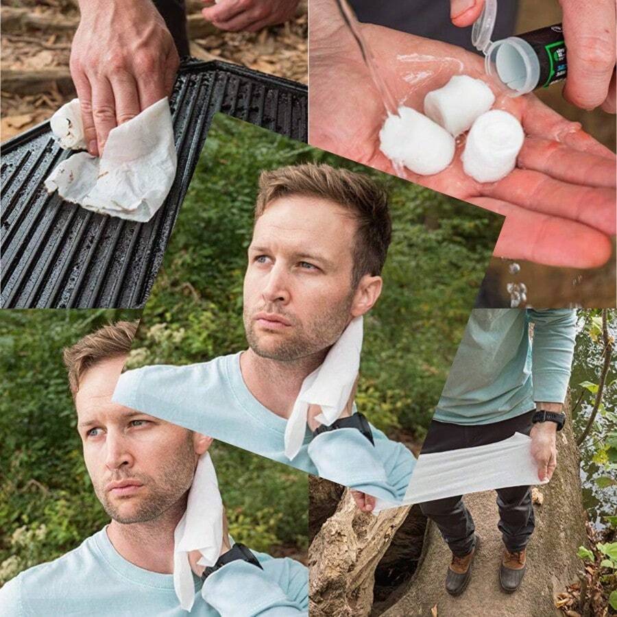 Surviveware  Wipes Men Or Women - Shower Wet Wipes Face Body And Butt - Outdoors Travel Camping And Post Workout - Total Of 32 Wipes - 32 Count Pack Of 1 - 32個裝1個 - 查看 1