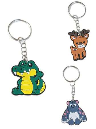 1 件可爱卡通动物系列钥匙扣、包包、汽车 DIY 吊坠、彩色配饰