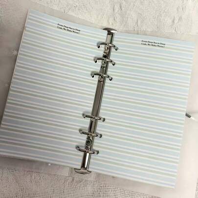 10 fogli di ricambio A6, stile marino, pagine con fori A6, inserti per agenda fatti a mano originali, a righe verticali A6