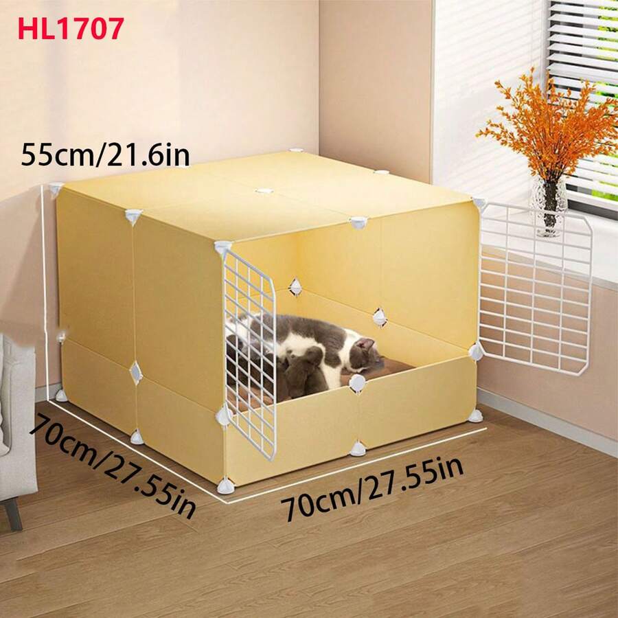 Enclosed Heating Cat Nest With Litter Box, All-In-One Maternity Ward For Cats, Breeding Box For Giving Birth And Raising Kittens