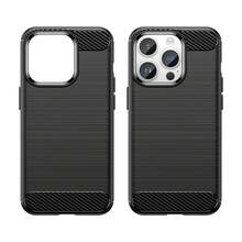 Max Power Digital Funda para Apple iPhone 14 Pro Max  Carcasa Protectora Antigolpes Silicona Negra Diseño Fibra de Carbono Resistente Absorción de Choque [Compatible Carga Inalámbrica] - Negro - Ver 8