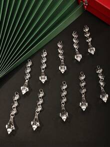 10 piezas de colgantes de pared con diseño de gota de agua, decoración del hogar, decoración de habitación, decoración de pared - Blanco - Ver 5