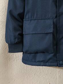 男童及青少年休闲时尚连帽羊毛夹克，秋冬