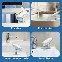 1 PCS Soap Holder Leaf-Shape - Self Draining Soap Dish Holder, Not Punched Easy Clean Bar Soap Holder, With Suction Cup Soap Dish Suitable For Shower, Bathroom, Kitchen Sink - Multicolor - View 6