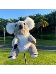 1pc Plush Cartoon Animal Golf Club Head Cover, Cute Animal Golf Club Protector, Protective Headcover, Made Of Mixed Color Flannel Fabric, Suitable For Golfers, Golf Accessories, Durable And Adorable - Multicolor - View 5