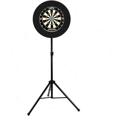 Heavy Duty Dartboard Stand, Adjustable Height Dart Stand For Standard & Electronic Dartboards, Collapsible Tripod Base For Indoor & Outdoor Use