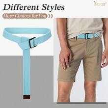 JASGOOD Men Canvas Double Ring Belt Plus Size Men Cloth Casual Belt For Jeans Pants{"Color_name":"SkyBlue","Size_name":"FitsWaistSize28\"-32\""} - 多色16 - 查看 3