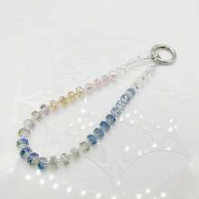 TENOC Beaded Phone Wrist Strap, Cellphone Lanyard Chain, Sparkling Wristlet Bracelet For Women, Colorful{"Color_name":"C-Multicolour"} - C-多色 - 查看 5