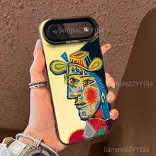 Custodia per telefono con dipinto astratto di Picasso, compatibile con 17, 16, 15, 14, 13, 12, X, 8, Pro, Max, Plus, E, SE4, Air, Mini, finitura opaca nera IMD, compatibile con custodia 17, custodia 17 Pro, custodia 17 Pro Max - Z7 - Visualizzare 8