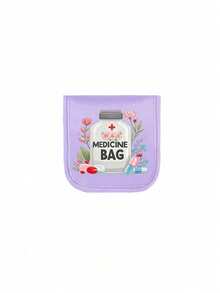 1pc Portable Medicine Bag, Compact Pill Organizer & Pill Pouch,Pills And Tablets Pattern Printing,Travel - Friendly Medication Storage For Daily/Outdoor/Travel, Essential For Health - Conscious & On - The - Go Users, Must - Have Medical Accessory,Multi Functional Fabric Small Medicine Bag