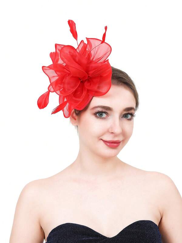Fascinators Hat Tea Party Headwear Ribbons On A Headband And A Clip For Girls And Women