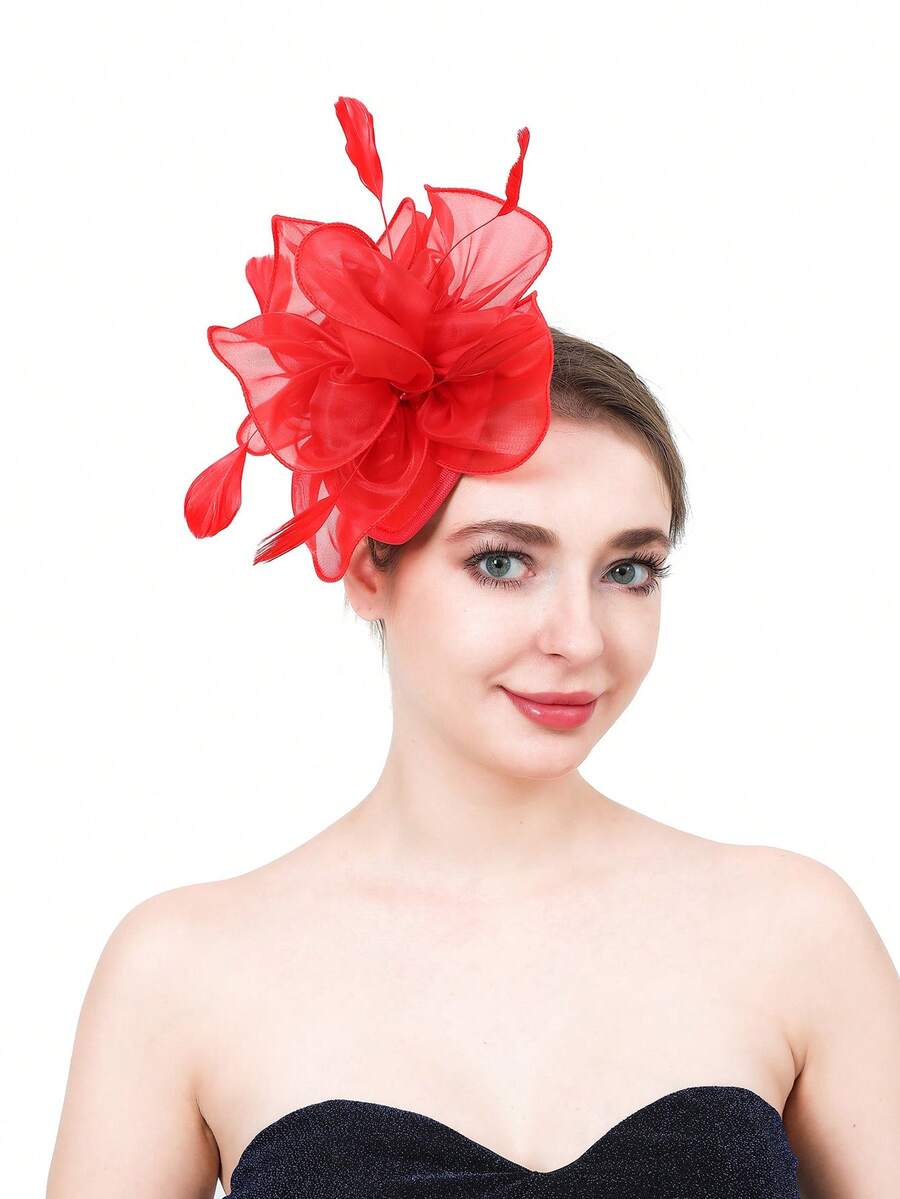 Fascinators Hat Tea Party Headwear Ribbons On A Headband And A Clip For Girls And Women