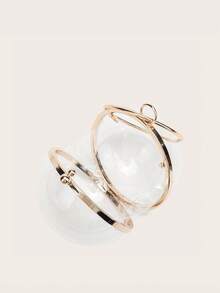 Women's Fashionable Mini Transparent Ball Chain Handbag For Daily Use - Clear - View 11