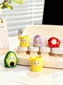 4 قطع / 8 قطع ديكور نمل 3D جميل من الراتنج، ديكور فاكهة DIY، إكسسوارات للمكتب والكمبيوتر والمفاتيح والسيارة