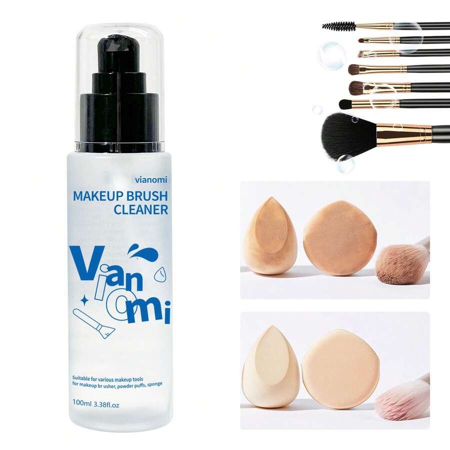 VIANOMI 100ml化妆刷清洁剂，适用于化妆刷、美容海绵和粉扑 - 無色 - 查看 1