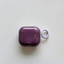 双层加厚复古半透明纯色耳机盒，带挂环，兼容苹果Pro 3/Pro 2/Pro/4/3/2，时尚耳机盒 - 彩色 - 查看 35