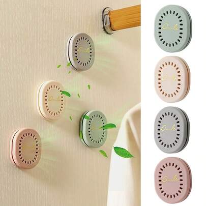 1 Box + 5 Fragrance Pads Home & Bathroom Air Freshener - Self-Adhesive Fragrance Box, Wall-Mounted Fragrance Box, Shoe Cabinet & Closet Deodorizer, Suitable For Bathroom, Car, Wardrobe, Shoe Cabinet And More Scenarios