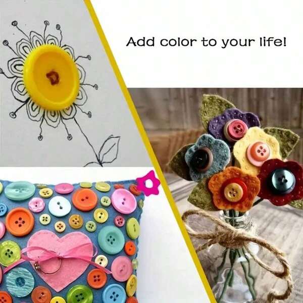 500/1000 piezas de botones de resina de colores y tamaños aleatorios, adecuados para manualidades, scrapbooking, decoraciones hechas a mano, costura, botones de resina de colores mezclados, accesorios de manualidades DIY