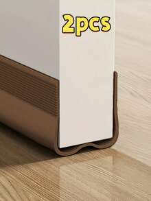 2PCS Adjustable Soft PVC Door Draft Stopper - Waterproof, Windproof, Noise-Reducing And Insect-Proof Seal Strip, Reusable Adhesive Door Bottom Guard, Suitable For All Types Of Doors, & Soundproof, Practical Household Accessory | Durable Door Gap Seal Strip