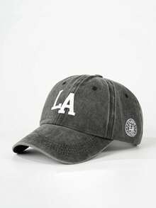 1pc Embroidered LA Washed Baseball Cap, Adjustable Outdoor Sun Protection Casual Hat Suitable For Spring/Autumn Travel, Beach, Vacation, Men, Y2K Style - Baseball Cap - View 10