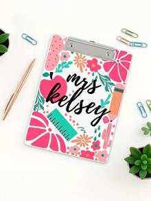 Personalized Teacher Appreciation Gift, Custom Pencil Floral Teacher Clipboard, End Of Year Gift, Back To School Teacher School Supplies, Custom Name Teacher Clipboard: Personalized Teacher Appreciation Gifts, - Multicolor - View 6
