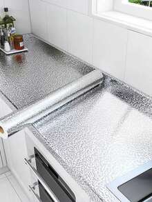 Kitchen Sink Waterproof Sticker, Aluminum Foil Pad For Cabinets, Specialized Film For Kitchen Cabinets, Drawer Liner, Suitable For Kitchen, Shelves, Drawers, Stove, Walls And Desktops, Kitchen Storage, Cabinets, Drawer Liners, Waterproof Pads, Easy-To-Clean Surface, Durable Material, Anti-Rust, Protective Sticker, Apartment Tenants, DIY Enthusiasts