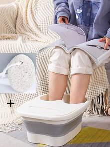 1 件可折叠足浴盆，底部带足部按摩功能的可折叠足浴盆，足部水疗工具，足部按摩器，足浴盆，大型足浴盆，浴室/沐浴用品 - 彩色 - 查看 12