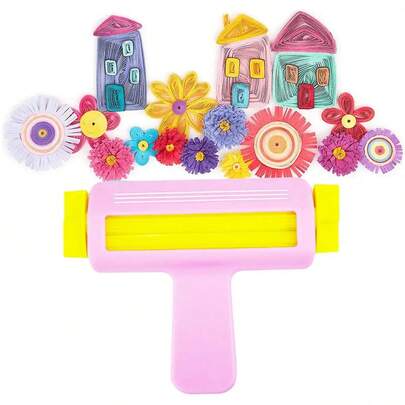 Rodillo texturizador de ola DIY - Ondulador de papel para scrapbooking y elaboración de tarjetas, herramienta de estampado fácil de usar, plástico ABS duradero, rosa/azul