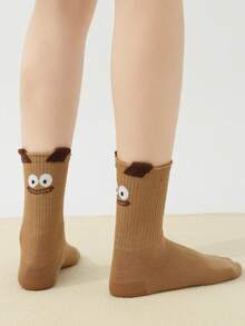 paquete de 1/2/3/5 pares de calcetines tipo barco con diseños de caras de animales de dibujos animados - Diseños adorables con orejas esponjosas y patrones de monstruos lindos. Calcetines tipo barco para mujeres y niñas en colores blanco, negro, gris y marrón, perfectos para usar en casa, de viaje o como regalo de Navidad para mujeres