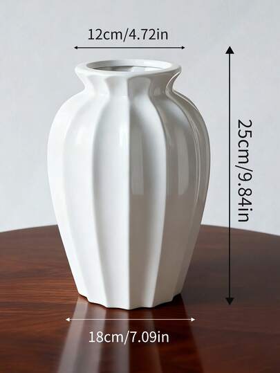 Pc Of Ceramic Vase Retro Elegante It's Flower Arrangement In The Living Room, Moderne ative Piece Dried Flowers, An Ornament Meubel Table. It Can Be Holding Fresh Flowers Water Or Inserting Plastic Artificial Serving As ation Coffee Tables, Desks Room At Home.Room ation, Home ation. Back To School Supplies Glass view 4