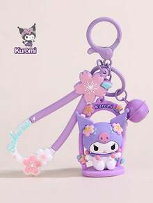 Sanrio 1pc Sanrio Sakura Swing Keychain, Kuromi/My Melody Precious Keychain Pendant - Multicolor - View 3