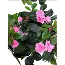 2m Artificial Spring Autumn Flower String Plants Foliage Roses - 珊瑚橙 - 查看 9