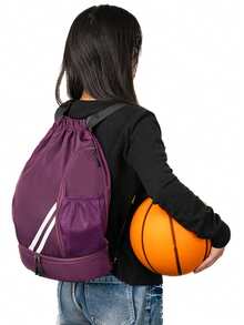 SEYATULLH Basketball Bag, Gym Bag, Lightweight Outdoor Sports Backpack, Basketball Storage Bag, Drawstring Casual Yoga Travel Luggage Bag - Multicolor - View 4