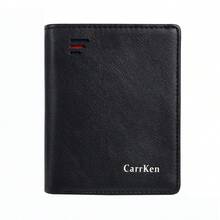 CarrKen 1 pieza Cartera corta de negocios para hombres, juvenil, de moda, multifuncional, con cierre de cremallera y botón a presión, cartera con bolsillo para tarjetas y monedas, regalo, estilo de negocios casual, estilo antiguo, cartera para hombres - Negro - Ver 13