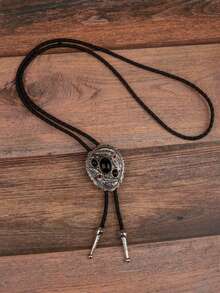 1pc Fashionable Bolo Tie, Adjustable Western Cowboy Bolo Rope Necklace Chain Accessory