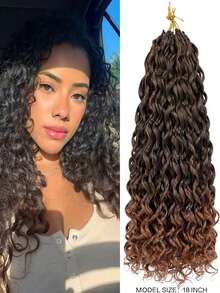 Lange Farbverlauf lockige Haarverlängerungen zum Flechten für Frauen - hitzebeständige synthetische Afro-Twist-Häkelhaare, weiche wellige Textur, natürlich aussehende Perücken-Bündel für tägliches Styling und Partynutzung - Verschiedenfarbig - Übersicht 25