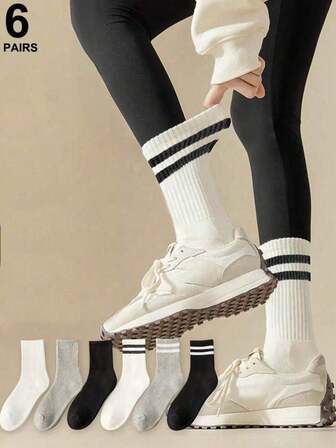 5 双男士袜子，百搭，时尚，春秋新款，适合男士、情侣、运动。中筒，防臭，男士篮球长袜，随机发货。