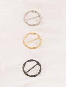 Multifunction Metal Scarf & Accessory Clips With Geometric Shapes - Elegant Fashion Accessory For Scarves, T-Shirts, And Belts, Suitable For Any Occasion