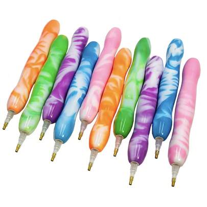 Długopis artystyczny Diamond Art Pen z 6 główkami, długopis z żywicy do malowania diamentami, akcesoria i narzędzia do długopisów do malowania diamentami, zestawy do malowania mozaiki