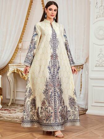 SISKAKIA ชุดเดรสผ้าทอลายดอกไม้หรูหราประดับไข่มุก เหมาะสำหรับวันหยุด, ออกเดท, งานเลี้ยงอาหารค่ำที่เป็นทางการ, ทุกฤดูกาล